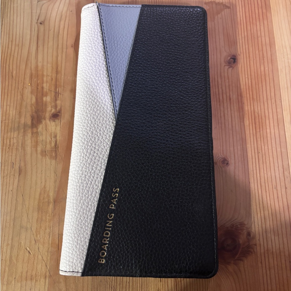 Black and White Boarding Pass Holder